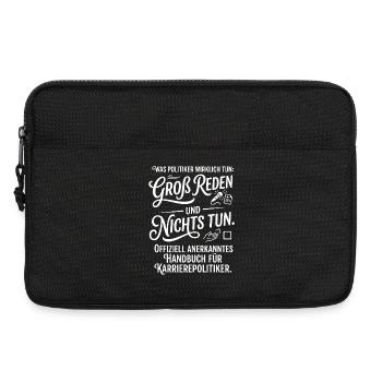 Politiker reden viel machen nichts - Laptoptasche 13" - Schwarz - Vorne
