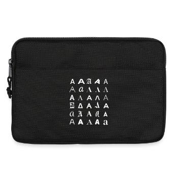 Typographie lettre A design Mosaïque - Sacoche pour ordinateur portable 13 pouces - noir - Devant