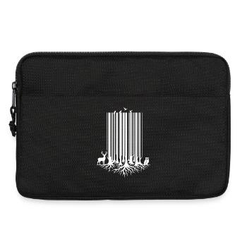 Baum-Barcode - Laptoptasche 13" - Schwarz - Vorne