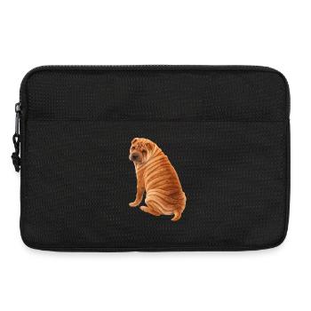 Sitzende Shar Pei - Laptoptasche 13" - Schwarz - Vorne