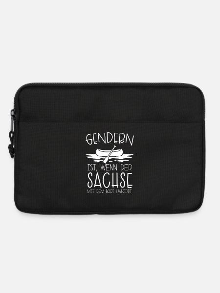 Gendern ist wenn der Sachse mit dem Boot umkippt - Laptoptasche 13" - Schwarz
