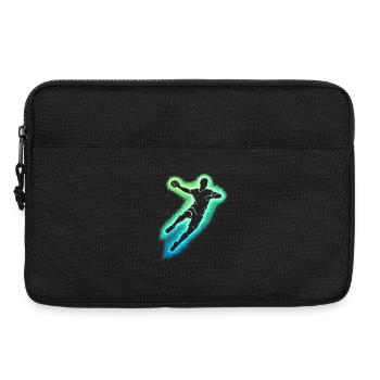 Neon Handball Sprung Silhouette - Laptoptasche 13" - Schwarz - Vorne