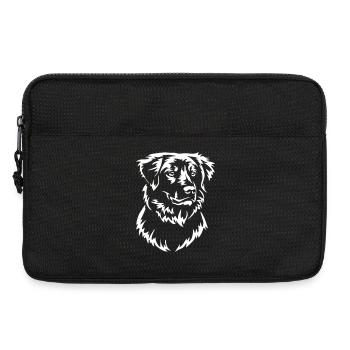 Duck Tolling Retriever Head "Black Edition" - Laptop bag 13" - black - Front