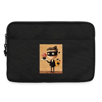 Maskierter Kellner, Gehirngebäck - Laptoptasche 13" - Schwarz - Vorne