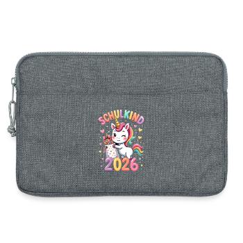 School Child 2026 School Enrollment 2026 Back to School - Laptop bag 13" - heather grey - Front