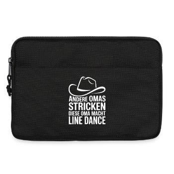 Line Dance Oma - Laptoptasche 13" - Schwarz - Vorne