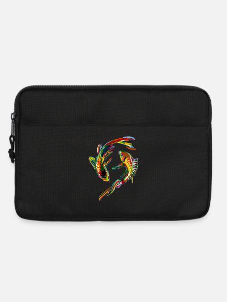 Bunte Karpfen - Laptoptasche 13" - Schwarz