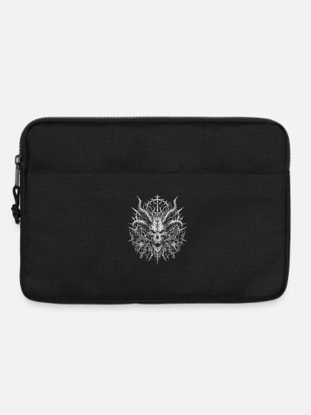 Totenkopf Mandala aus Dornen - Laptoptasche 13" - Schwarz