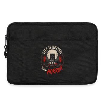 Life Is Better With Horror Retro - Laptoptasche 13" - Schwarz - Vorne