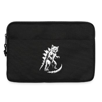 Silhouette du monstre en fourrure épineuse - Sacoche pour ordinateur portable 13 pouces - noir - Devant