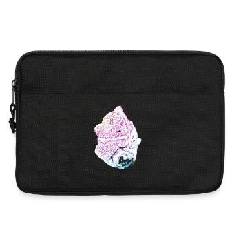 Pastel chameleon head, chameleo calyptratus - Laptop bag 13" - black - Front