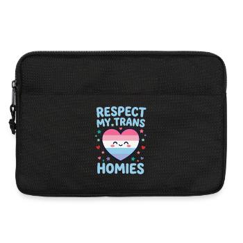LGBTQ-Pride-Monat – Respektiere meine trans Homies - Laptoptasche 13" - Schwarz - Vorne