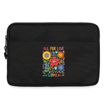 LGBTQ Pride Month - All For Love and Love For All - Laptop bag 13" - black - Front