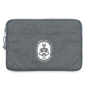 Infirmière café infirmière squelette d’humour noir - Sacoche pour ordinateur portable 13 pouces - gris chiné - Devant