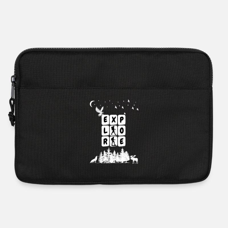 Explore Camping Graphic - Laptop bag 13" - black
