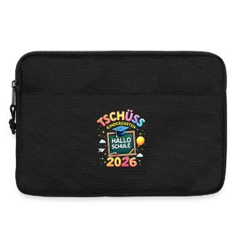 Schulkind 2026 Einschulung 2026 Schulanfang - Laptoptasche 13" - Schwarz - Vorne