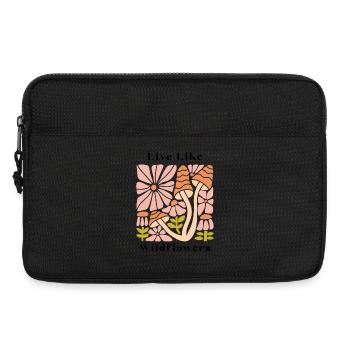Live like wildflowers Pastellblüten Pilz Muster - Laptoptasche 13" - Schwarz - Vorne
