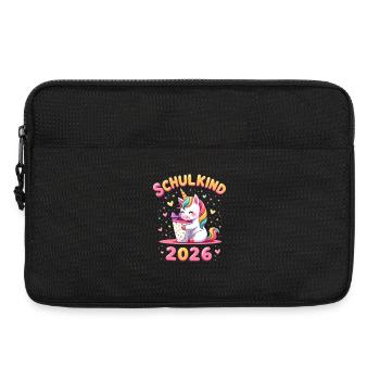 Schulkind 2026 Einschulung 2026 Schulanfang - Laptoptasche 13" - Schwarz - Vorne