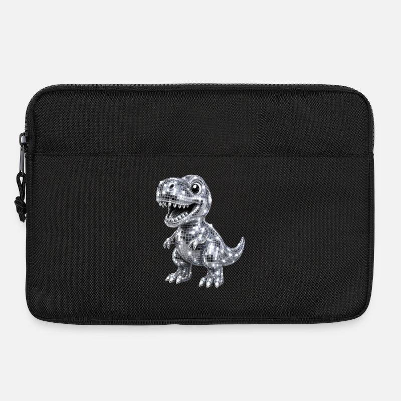 Süßer Dino T-Rex Disco Glitzer 80s 90s - Laptoptasche 13" - Schwarz