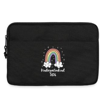 Kindergartenkind 2026 Regenbogen Bunt Kindergarten - Laptoptasche 13" - Schwarz - Vorne