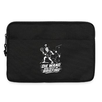 Die Wand war nicht im Briefing – Tennis - Laptoptasche 13" - Schwarz - Vorne
