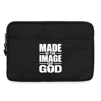 Made In The Image Of God Christian Faith - Laptop bag 13" - black - Front