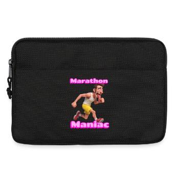 Marathon Maniac Cartoonläufer - Laptoptasche 13" - Schwarz - Vorne