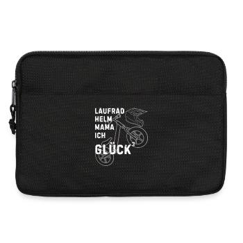 Laufrad Helm Mama Kinder Bike Humor - Laptoptasche 13" - Schwarz - Vorne