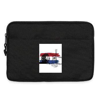 Dutch skyline with lion and windmill - Laptop bag 13" - black - Front