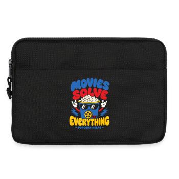 Movies Solve Everything Popcorn - Laptoptasche 13" - Schwarz - Vorne