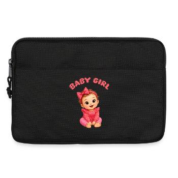 Graphique de cœur de petite fille - Sacoche pour ordinateur portable 13 pouces - noir - Devant
