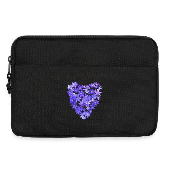 Blaues Veilchenherz - Laptoptasche 13" - Schwarz - Vorne