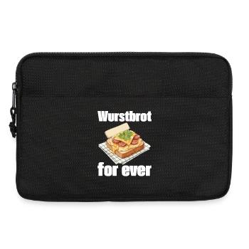 Wurstbrot Forever – Sandwich Pop Art - Laptoptasche 13" - Schwarz - Vorne