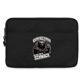 Du bist einfach zu schwach - Laptoptasche 13" - Schwarz - Vorne