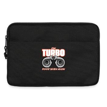 Turbo kommt selten allein - Laptoptasche 13" - Schwarz - Vorne
