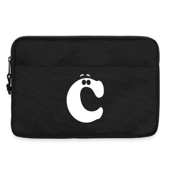 Large C Style Print | Letter C Funny C Logo - Laptop bag 13" - black - Front