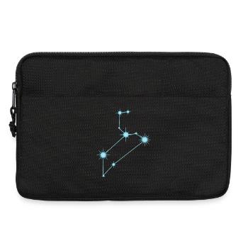 Leo Star Constellation Zodiac Sign Pastel Blue - Laptop bag 13" - black - Front