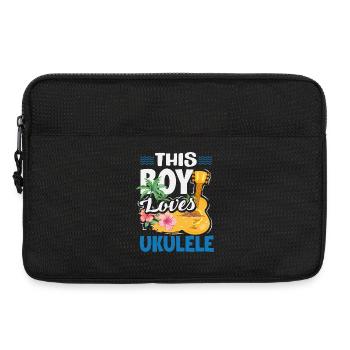 Funny Ukulele Designs and Sayings - Laptop bag 13" - black - Front