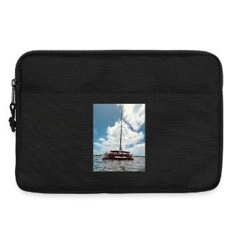 Catamaran à voile au-dessus de l’eau - Sacoche pour ordinateur portable 13 pouces - noir - Devant