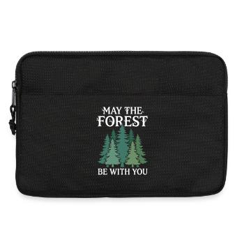 Randonnée - Aventure en plein air - Que la forêt soit spirituelle - Sacoche pour ordinateur portable 13 pouces - noir - Devant