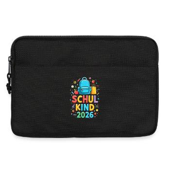Schulkind 2026 Einschulung 2026 Schulanfang - Laptoptasche 13" - Schwarz - Vorne