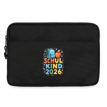 Schulkind 2026 Einschulung 2026 Schulanfang - Laptoptasche 13" - Schwarz - Vorne
