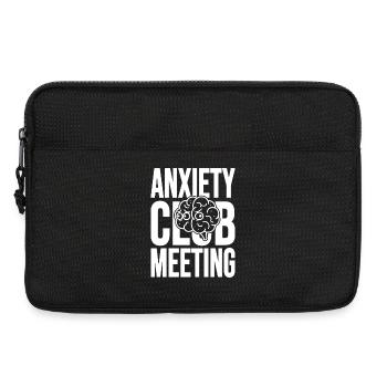 Réunion du Club de l’Anxiété avec le Cerveau - Sacoche pour ordinateur portable 13 pouces - noir - Devant