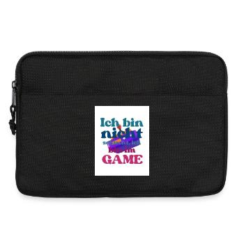 Ich bin im GAME – bunter Spruch - Laptoptasche 13" - Schwarz - Vorne