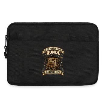 Nur noch eine Runde kurbeln | Drehorgel Vintage - Laptoptasche 13" - Schwarz - Vorne