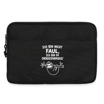 Faultier lustig Nicht faul bin im Energiesparmodus - Laptoptasche 13" - Schwarz - Vorne