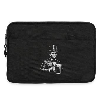 Abraham Lincoln trinkt Bier - Laptoptasche 13" - Schwarz - Vorne