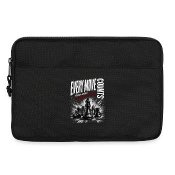 Jede Bewegung Zählt: Schach Grunge - Laptoptasche 13" - Schwarz - Vorne