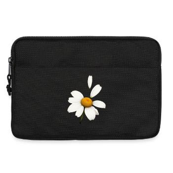 Margerite mit fliegenden Blütenblättern Design - Laptoptasche 13" - Schwarz - Vorne