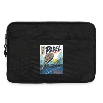 Padel Spieler & Court - Laptoptasche 13" - Schwarz - Vorne
